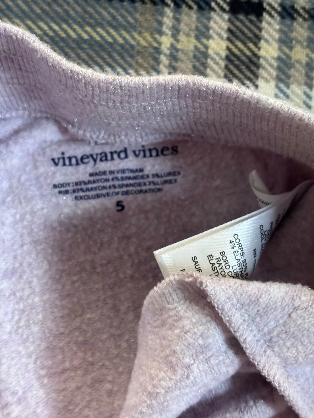 Vineyard Vines Girls DreamCloth Quarter Zip & Jogger Set Size 5